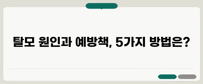 여성 탈모 원인은 무엇일까 중년 이후 예방법 5가지 꼭 기억하세요
