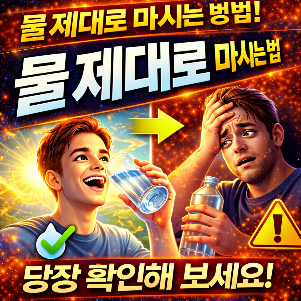물 제대로 마시는 방법 (건강을 바꾸는 가장 쉬운 습관)