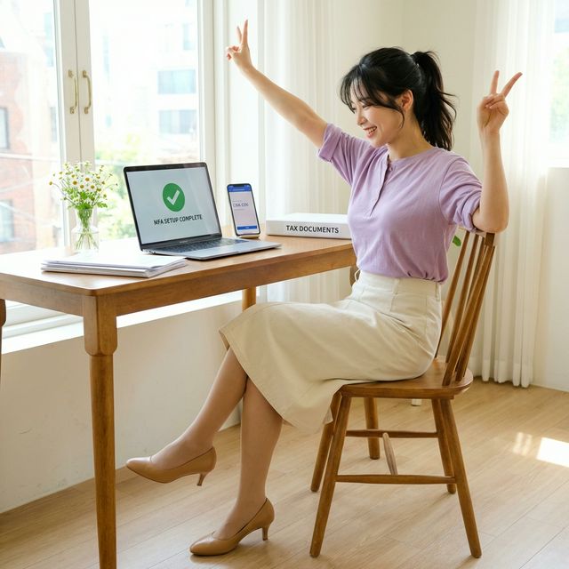 CRA MFA 설정을 성공적으로 완료한 모습