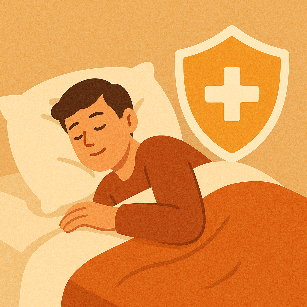 숙면으로 면역력 높이는 모습