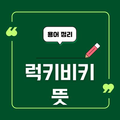 썸네일_럭키비키 뜻