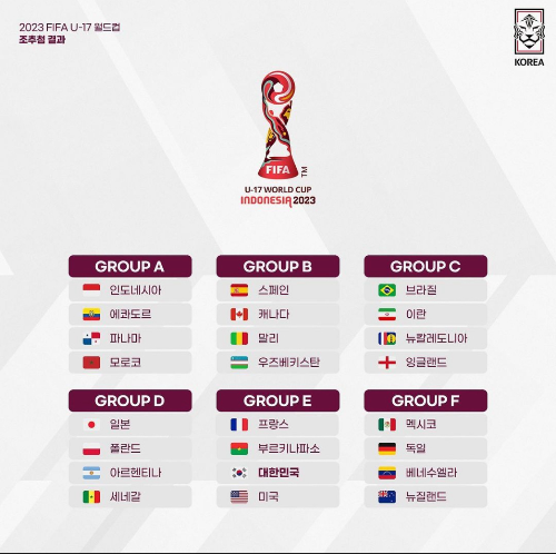 알트태그-U-17월드컵 조편성 결과