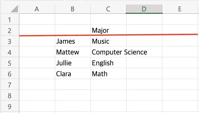 엑셀 틀고정 예제