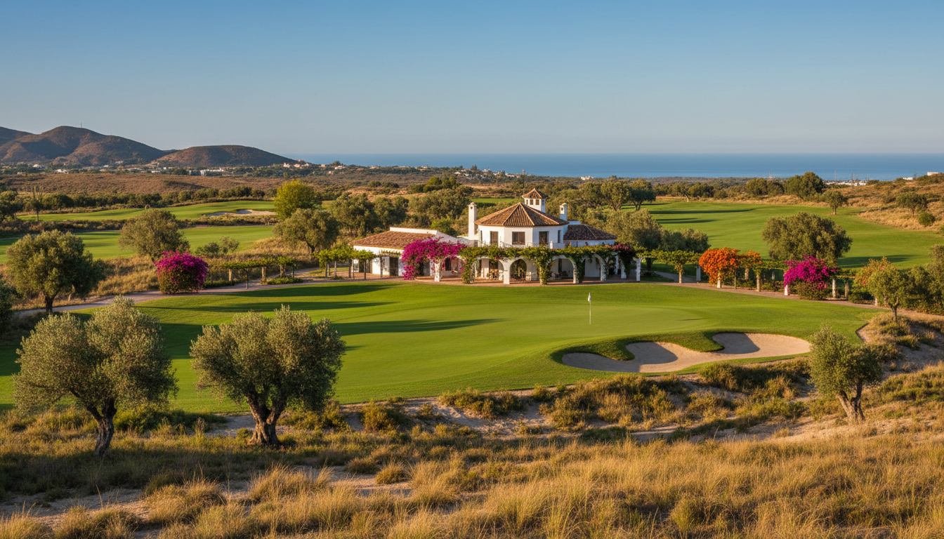 스페인 안달루시아 지방의 특징을 가진 클럽하우스
