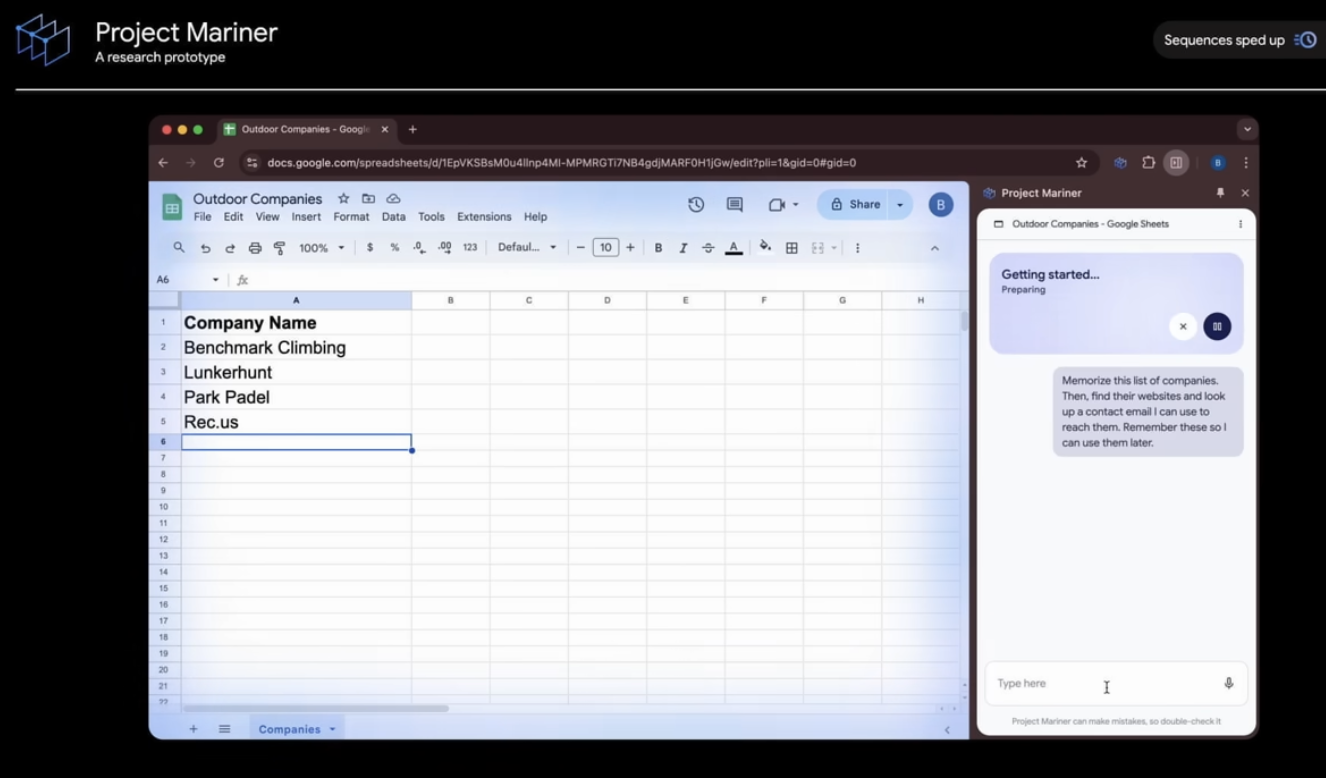 Google Sheets 사용 모습