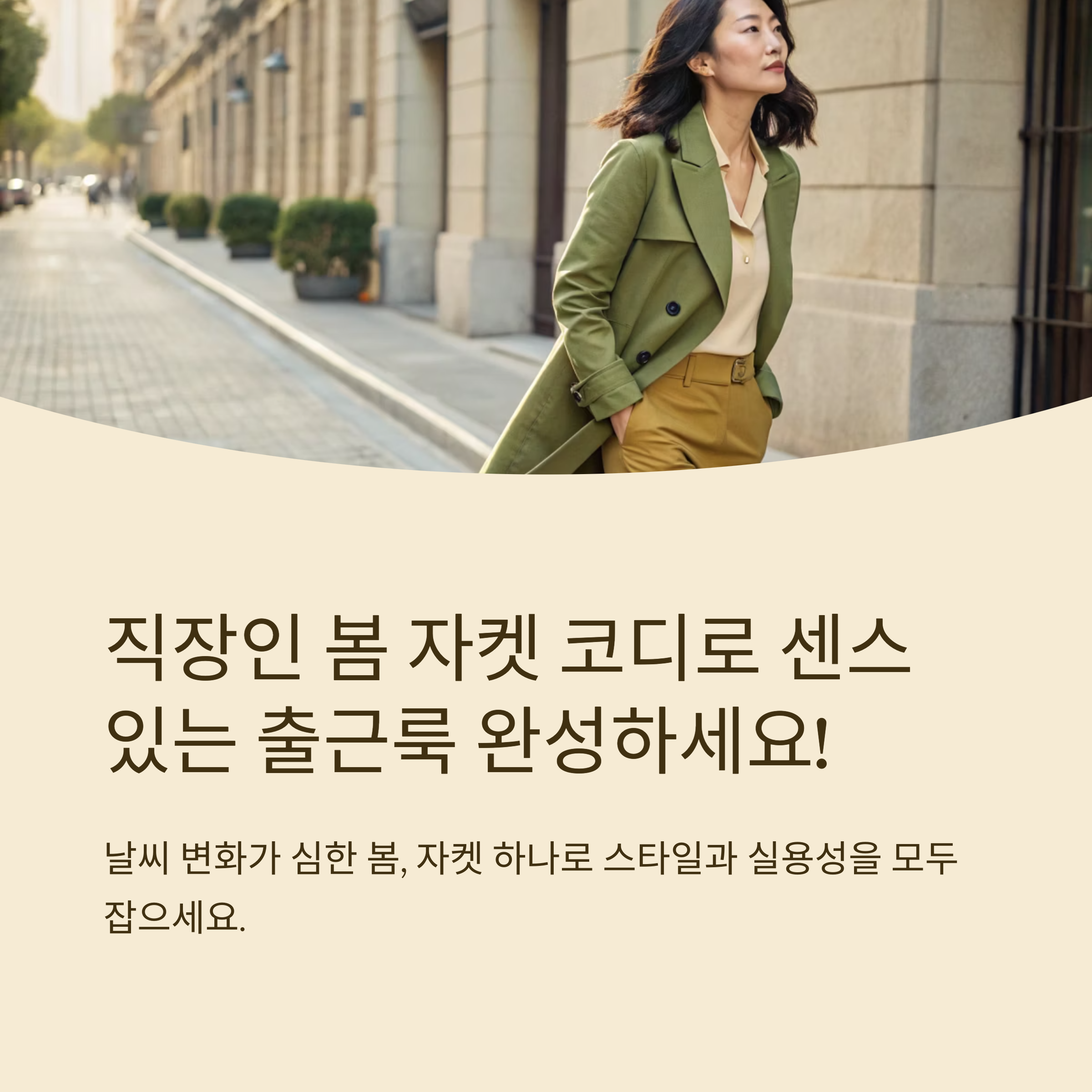 직장인 봄 코디 자켓 조합 추천