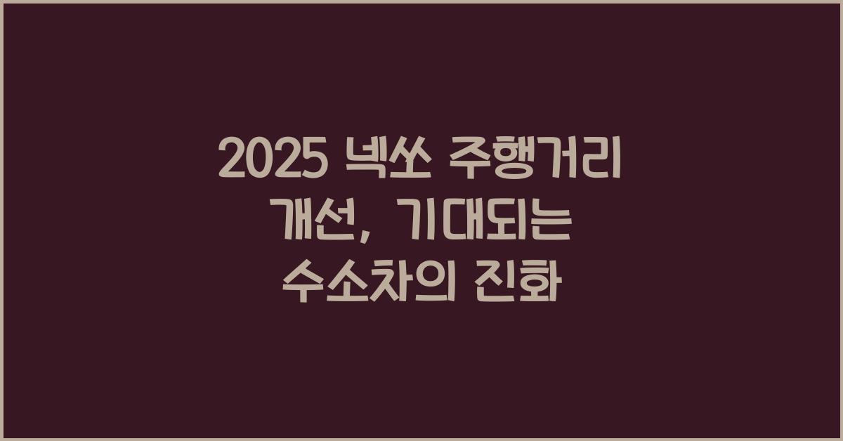 2025 넥쏘 주행거리 개선
