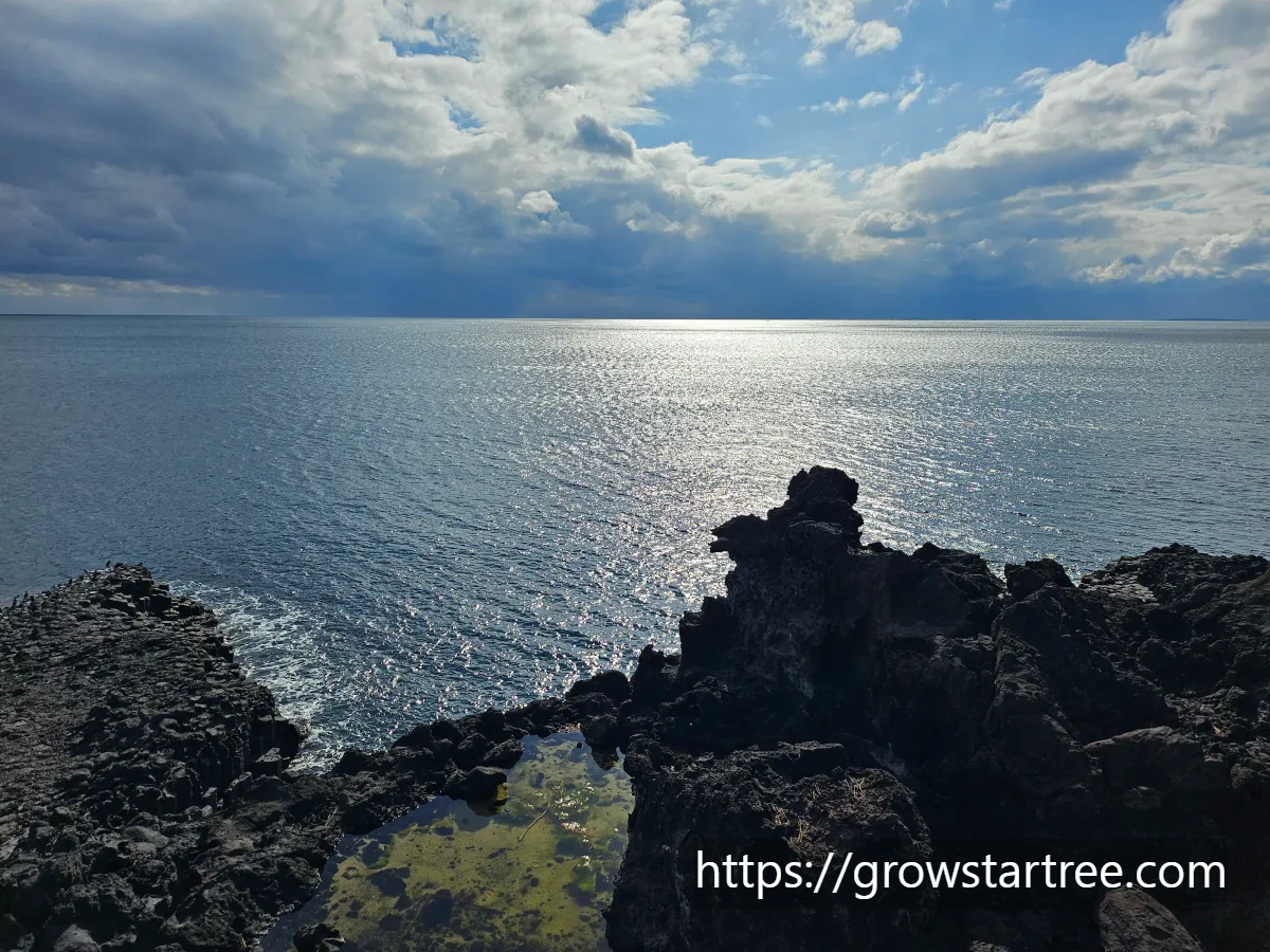 주상절리대 바다전경