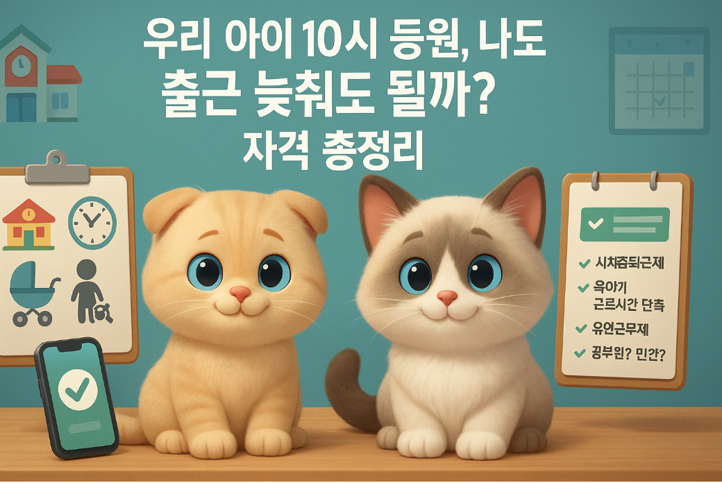 우리 아이 10시 등원, 나도 출근 늦춰도 될까? 자격 총정리