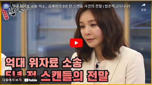 김세아 이혼 루머 스캔들