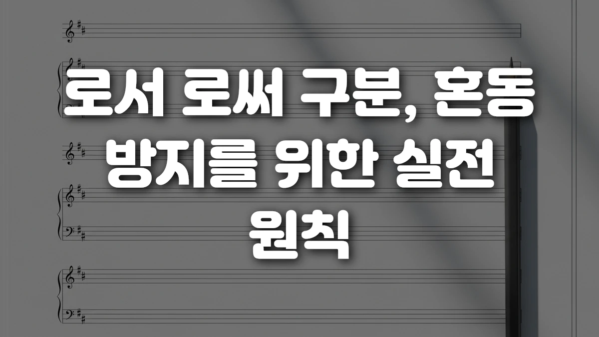 로서 로써 구분 혼동 방지를 위한 실전 원칙