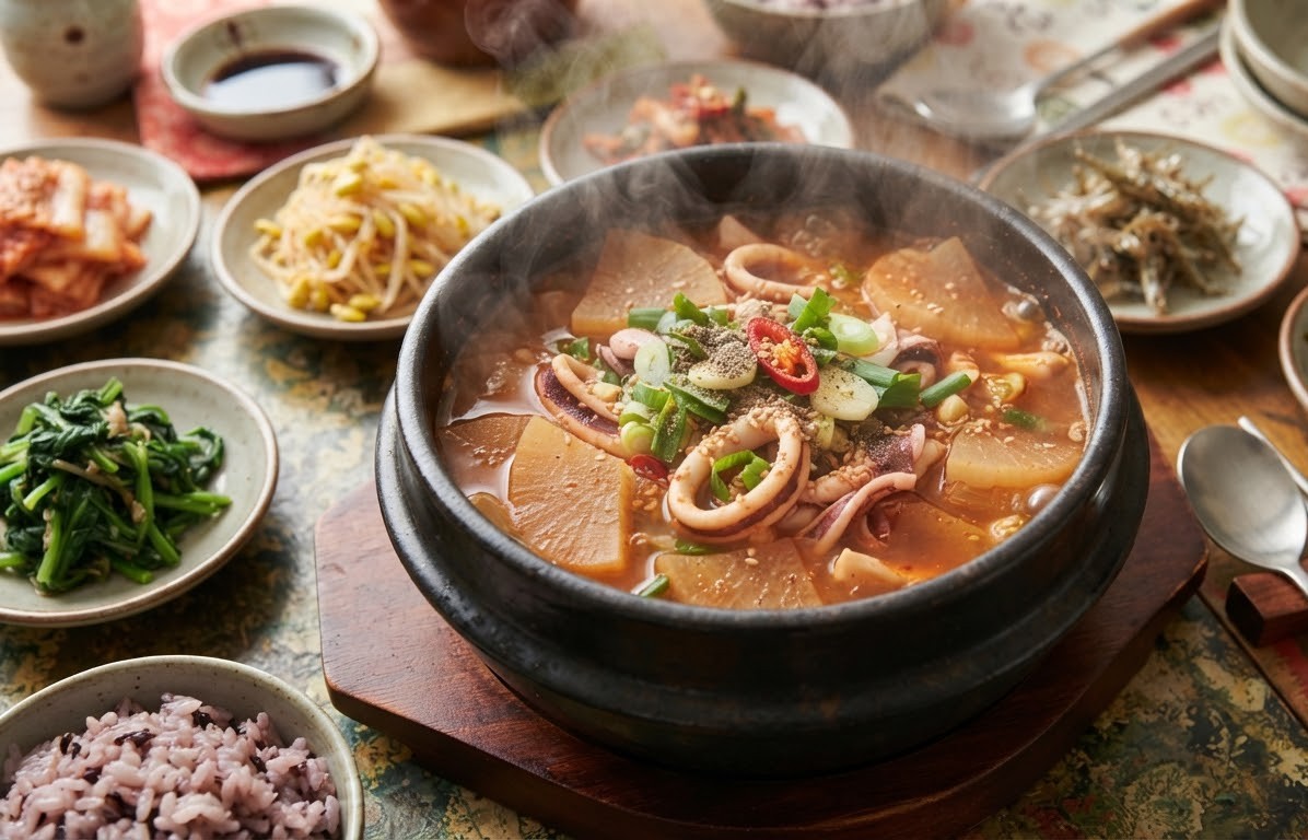 시원한오징어무끓이는방법레시피비법양념