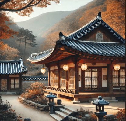 한국 전통 한옥 사진