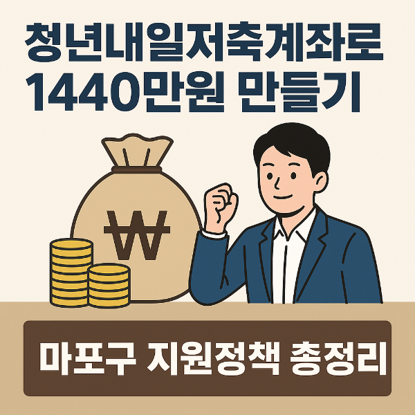 청년내일저축계좌로 1440만원 만들기, 마포구 지원정책 총정리