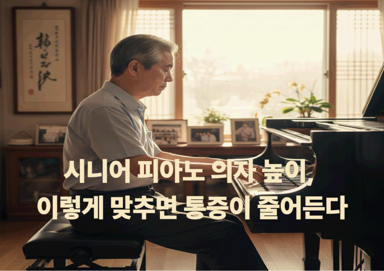 시니어 피아노 의자 높이, 이렇게 맞추면 통증이 줄어든다