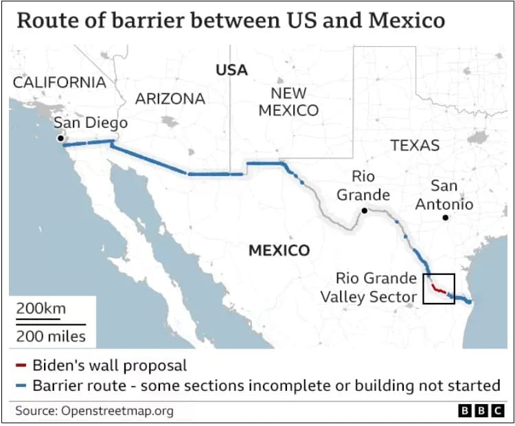 두손 든 바이든, 이제사 국경 불법 이민 막는다...트럼프가 옳았다 VIDEO: Biden approves new section of border wall as Mexico crossings rise