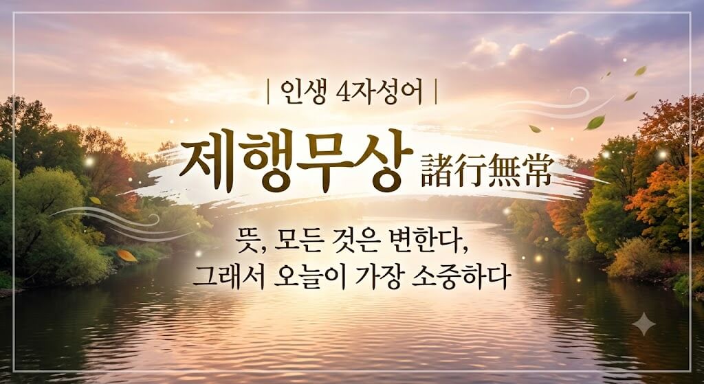인생 4자성어 제행무상 이미지