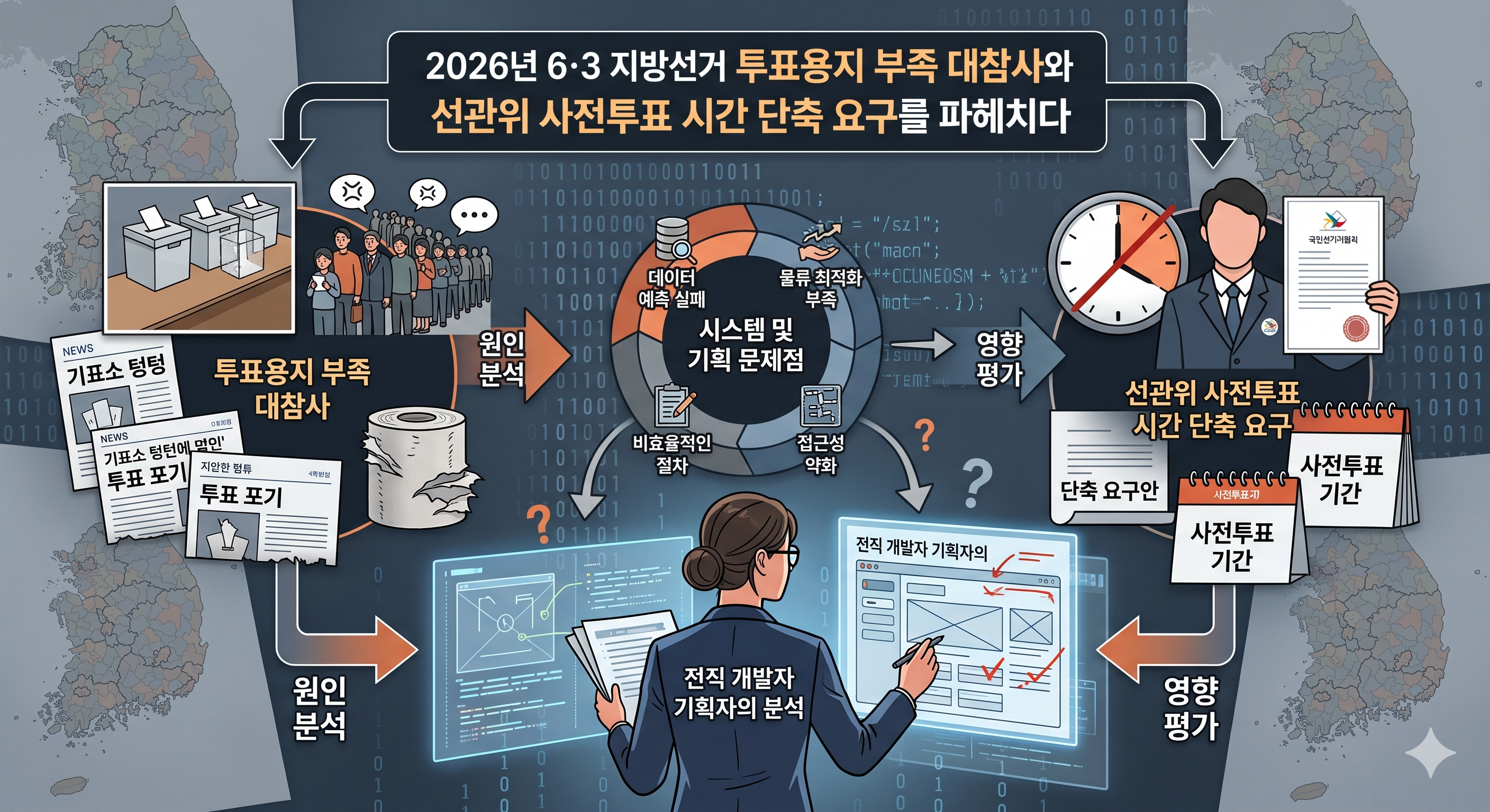 선관위 사전투표 시간 단축 요구를 파헤치는 전직 개발자 기획자의 눈