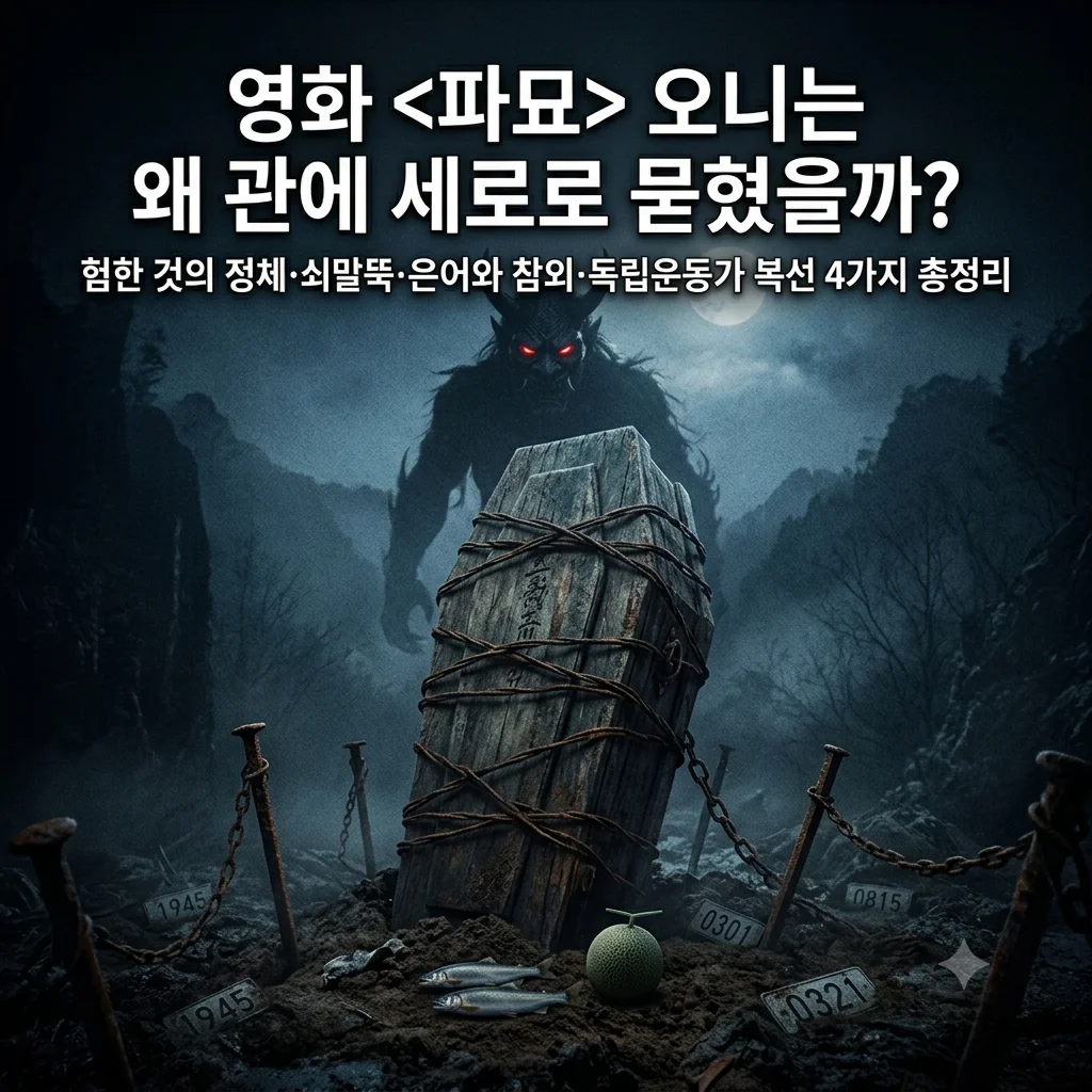 영화 파묘 결말 해석 및 험한 것 일본 오니 정체 쇠말뚝 음양오행 복선 총정리