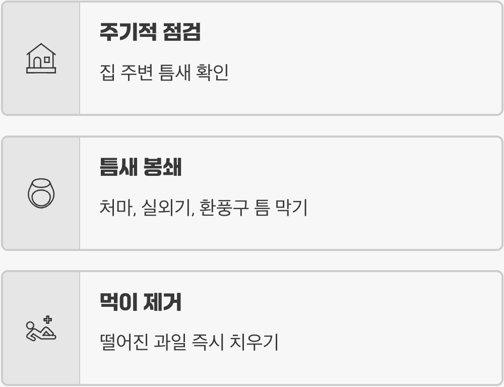 다시는 찾아오지 않도록&amp;#44; 예방법