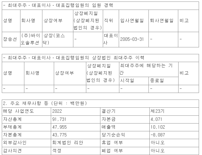 헬릭스미스 최대주주 변경 내역 2