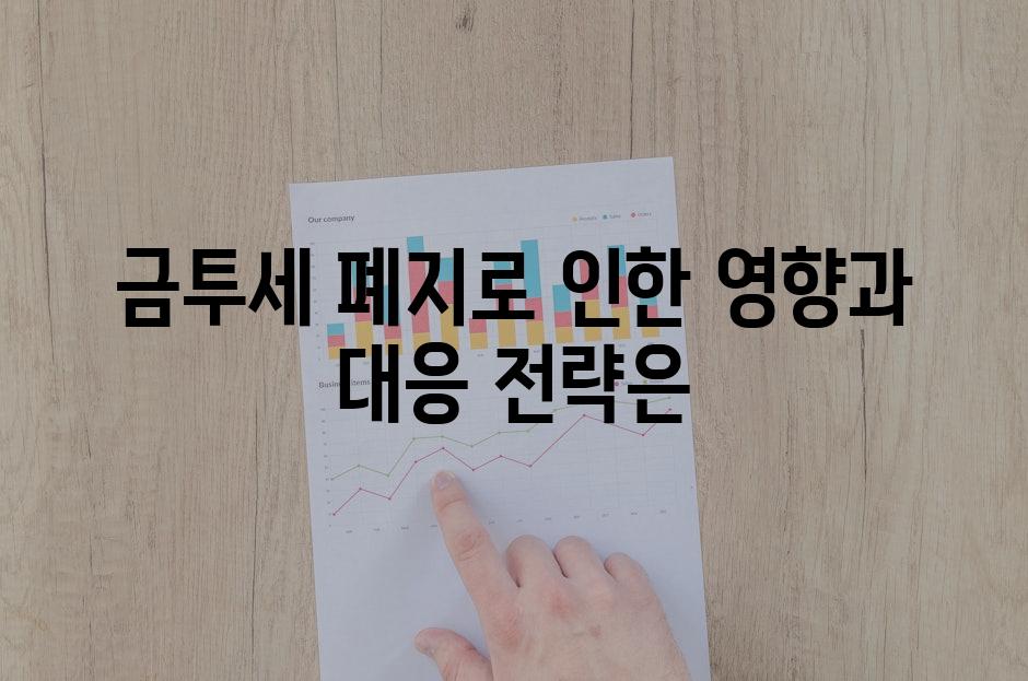 금투세 폐지로 인한 영향과 대응 전략은