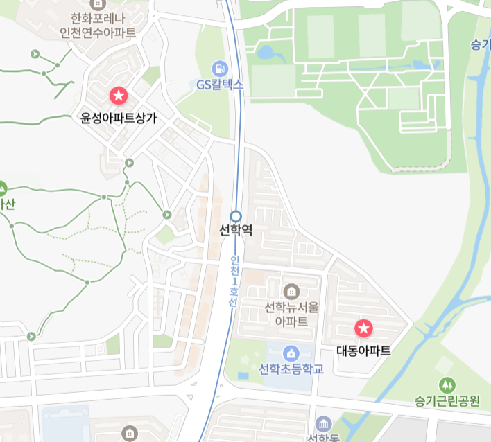 선학동 아파트 위치 사진