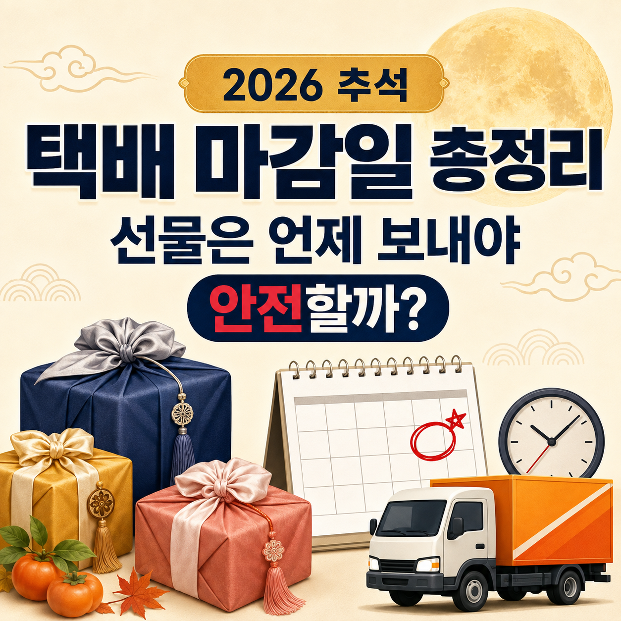 2026 추석 택배 마감일 총정리: 선물은 언제 보내야 안전할까?