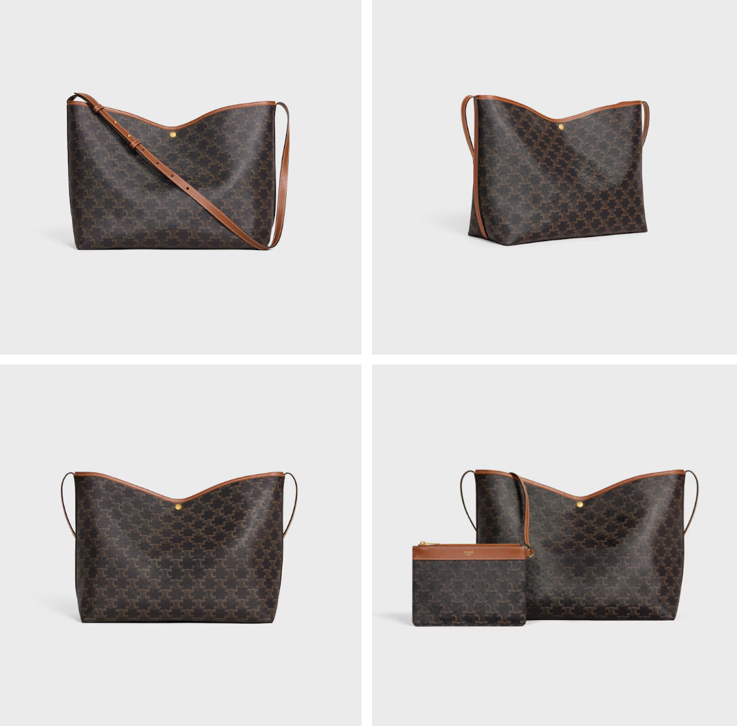 셀린느 소프트 쇼퍼 백 - 트리옹프 캔버스 &amp; 카프스킨