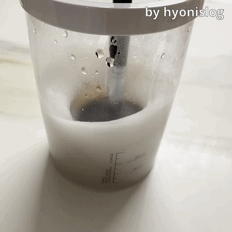 세척기 작동 사진