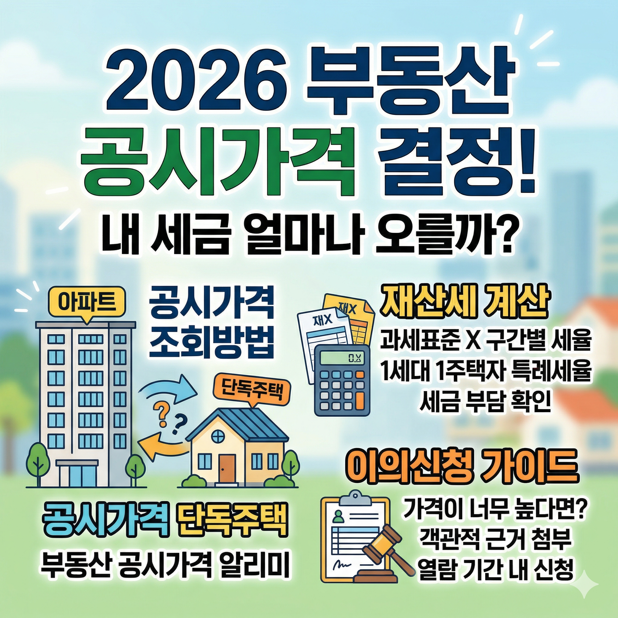 2026 아파트 단독주택 공시가격 조회방법|내 재산세 계산기 및 이의신청 총정리