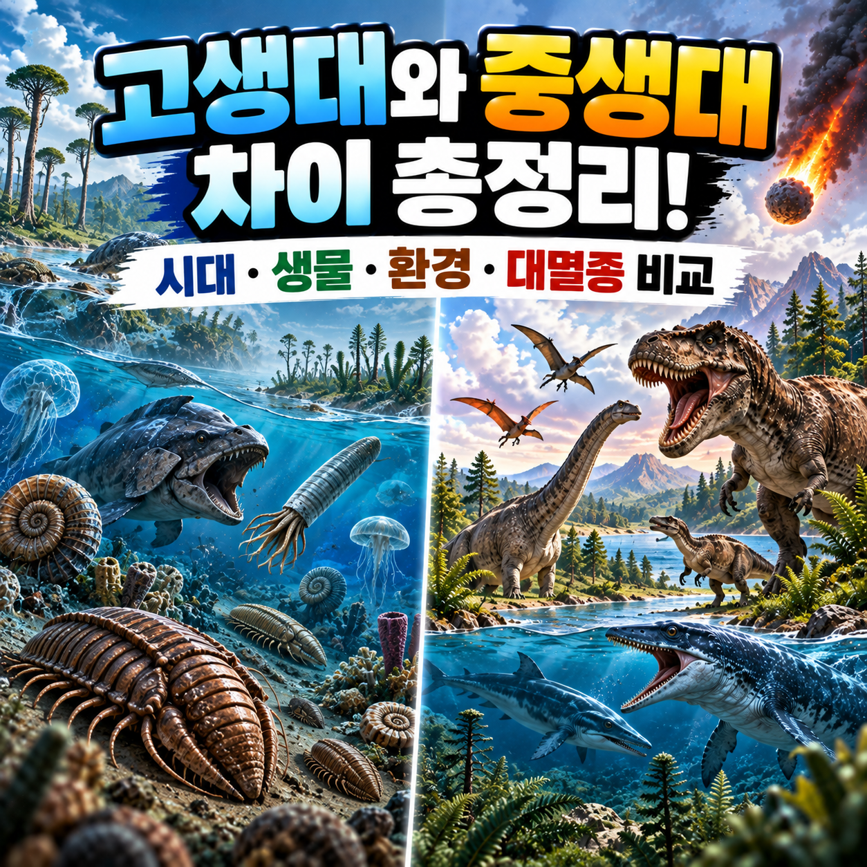 고생대와 중생대 차이