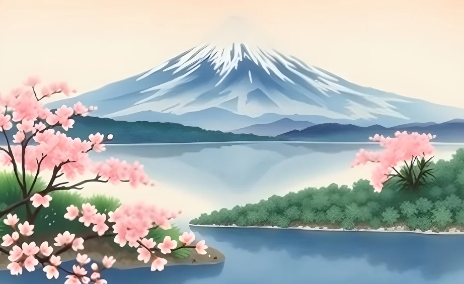 일본 관광관련 후지산 그림