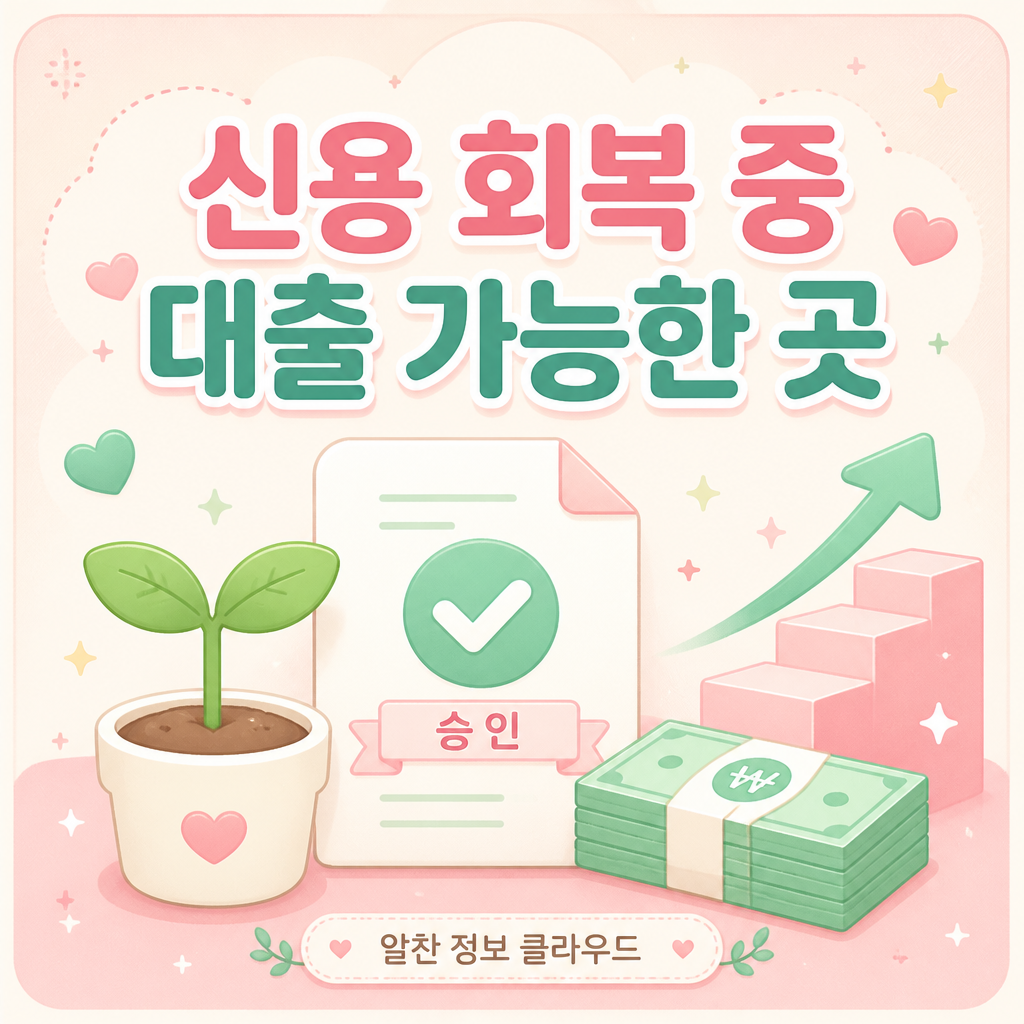 신용 회복 중 대출 가능한 곳 01