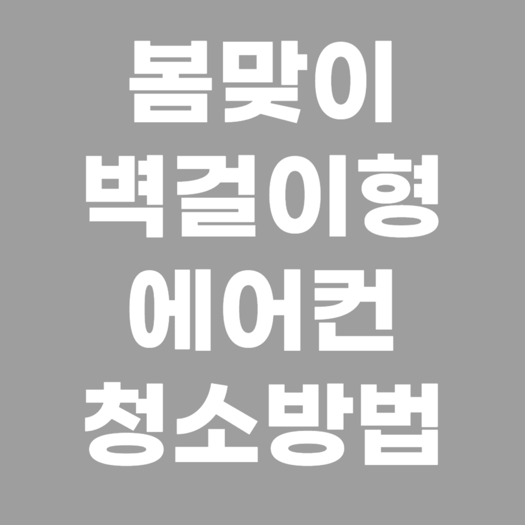 벽걸이형 에어컨 청소 방법