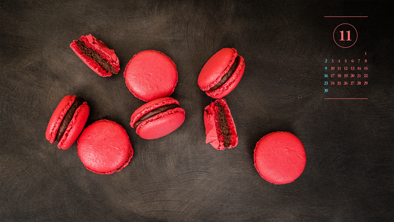 10 마카롱 A - 2025년11월 노트북배경화면