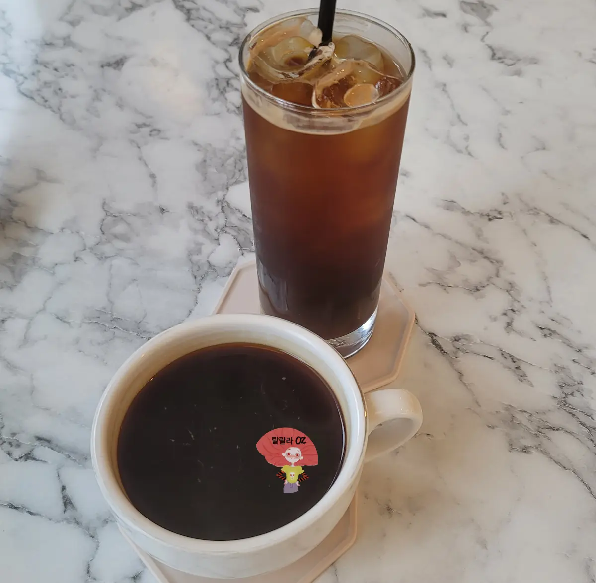 경기-남양주-다산-브런치-카페-37.5-주문한-커피-아이스와-핫-아메리카노