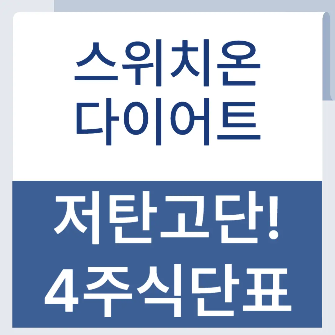 스위치온다이어트식단표