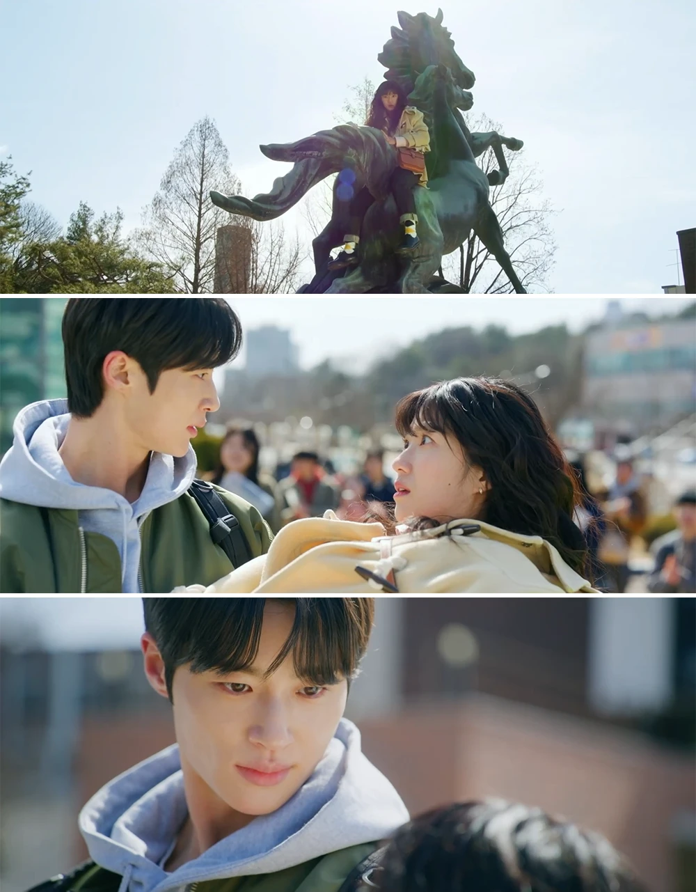 연서대-동상에서-떨어지는-솔이를-받아낸-선재