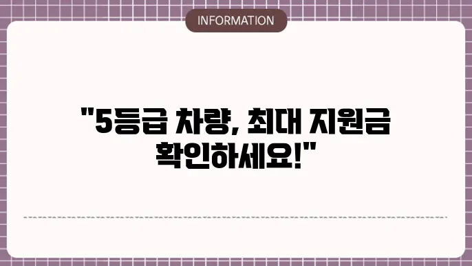 5등급 차량의 환경 개선 효과