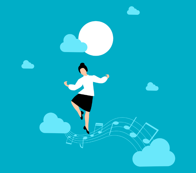 춤추는 여성의 모습