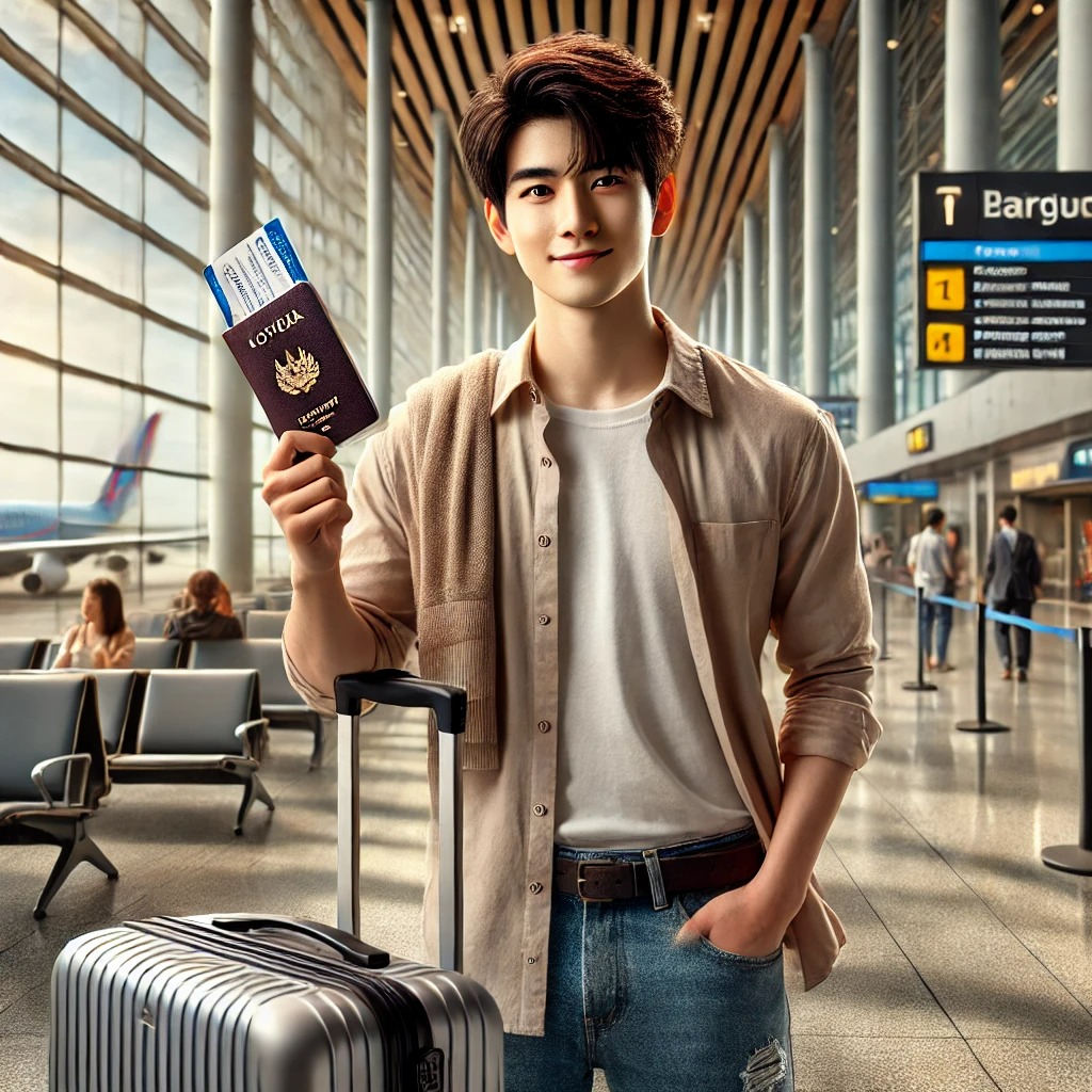 어학연수 떠나는 공항에서