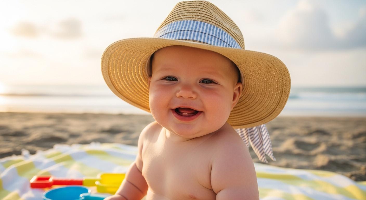 아기 여름 모자