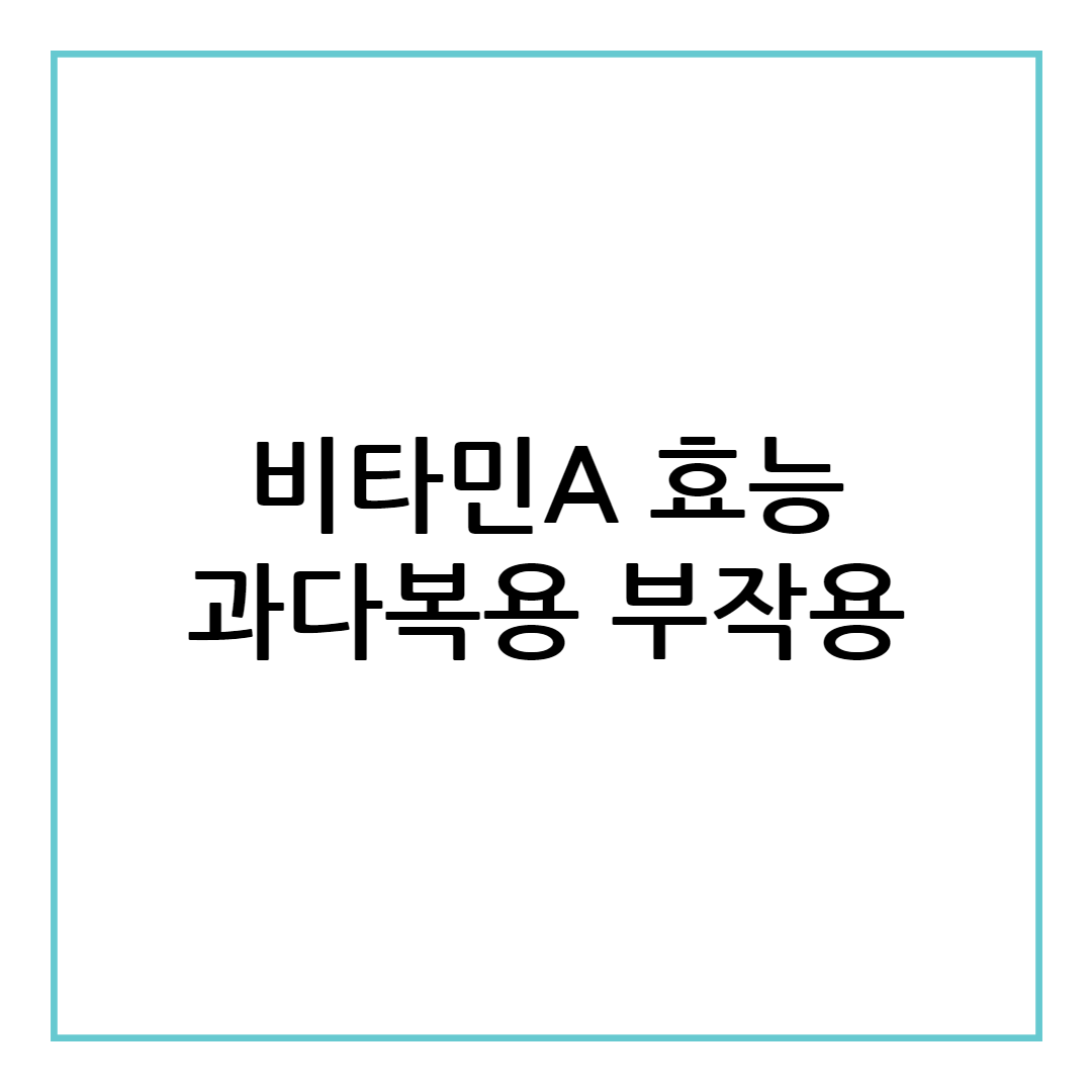 비타민a의 효능