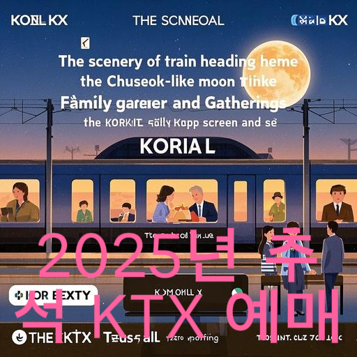 2025년 추석 KTX 예매 총정리