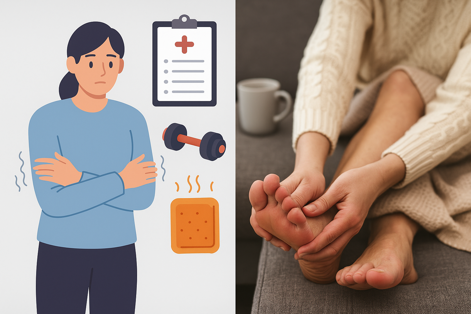 손발이 늘 차가운 당신을 위한 혈액순환 개선