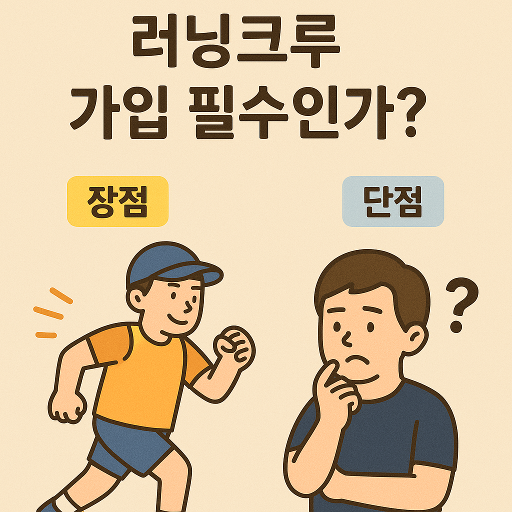 🏃 러닝크루 가입, 꼭 필요할까? 장단점 비교