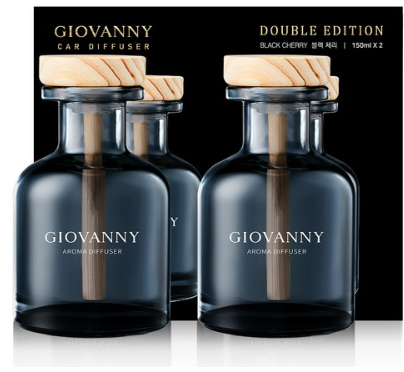 지오바니 차량용 디퓨저 150ml x 2종 세트, 블랙체리, 1세트