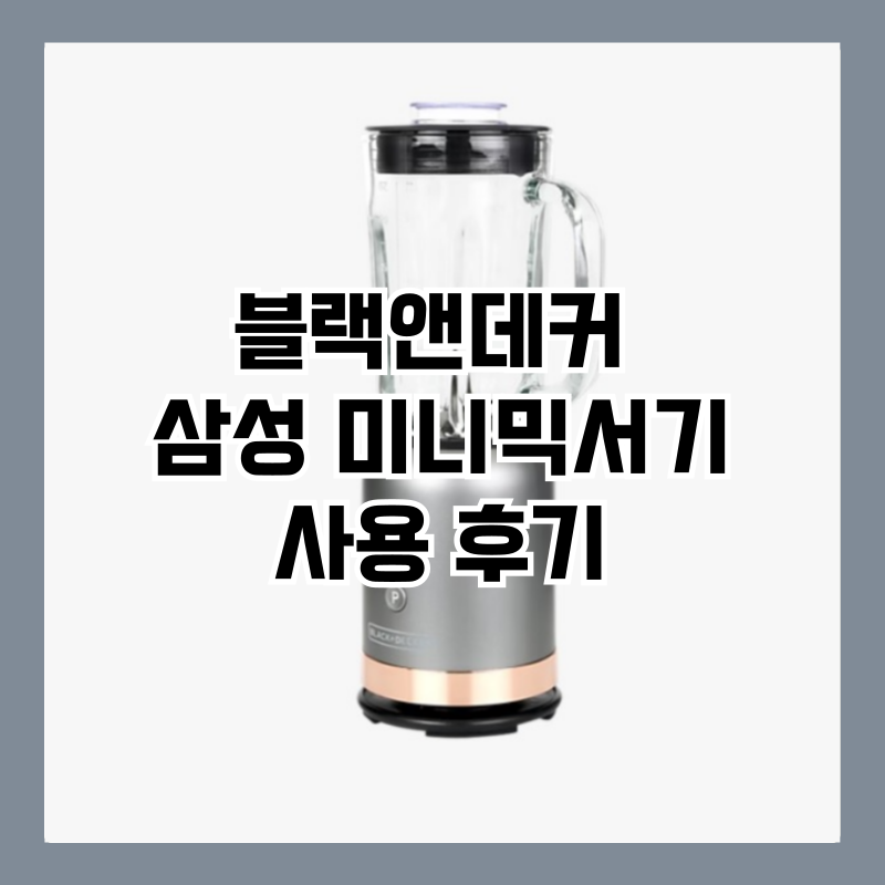 블랙앤데커 미니믹서기 사용후기