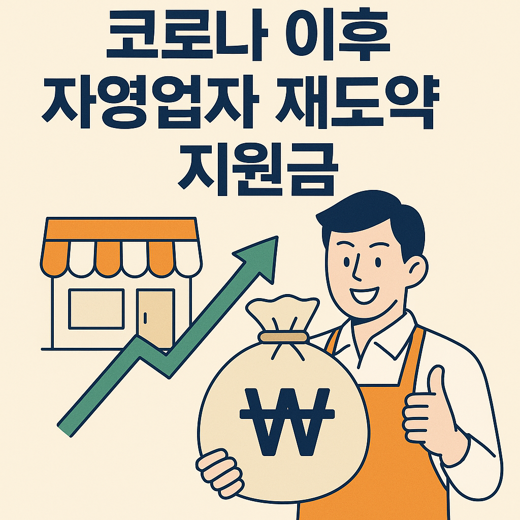 코로나 이후 자영업자 재도약 지원금 포스터 이미지